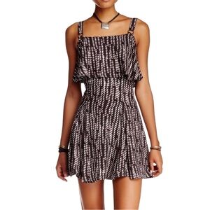 Free People Paper Flower Mini Dress in Brown Print, Women’s 10